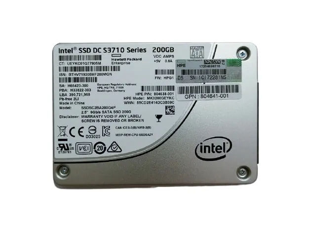 804638-001 - HP 200GB 2.5 inch MLC 6Gb/s SATA Solid State Drive