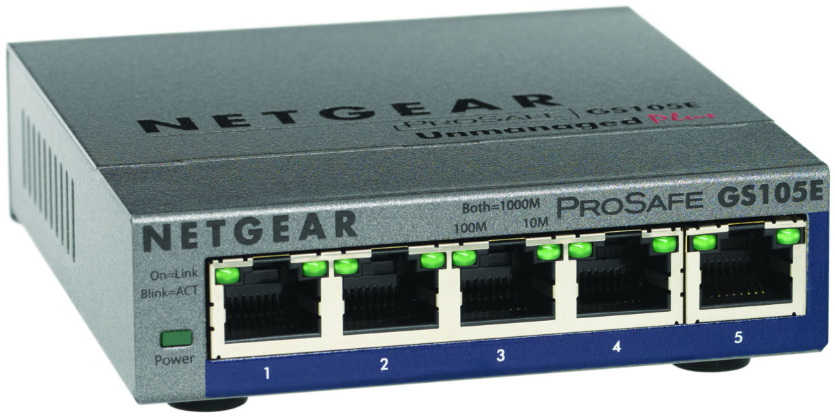NETGEAR GS105E Managed Power over Ethernet (PoE)