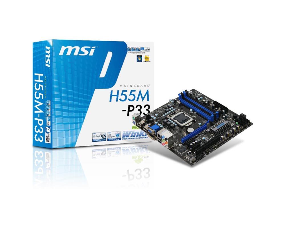 MSI H55M-P33 motherboard Intel® H55 LGA 1156 (Socket H) micro ATX