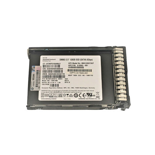 816962-001 - HP 120GB 2.5 inch MLC 6Gb/s SATA Solid State Drive