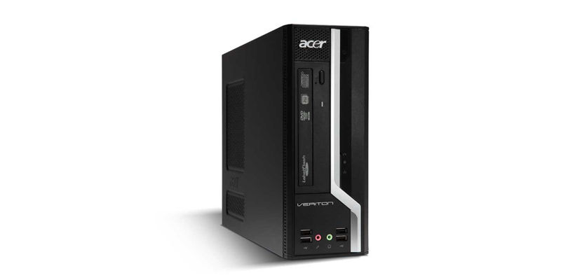 Acer Veriton X VX488G-BD5700W Intel® Pentium® E5700 2 GB DDR3-SDRAM 320 GB Intel® GMA X4500 Windows 7 Professional Mini Tower PC Black, Silver