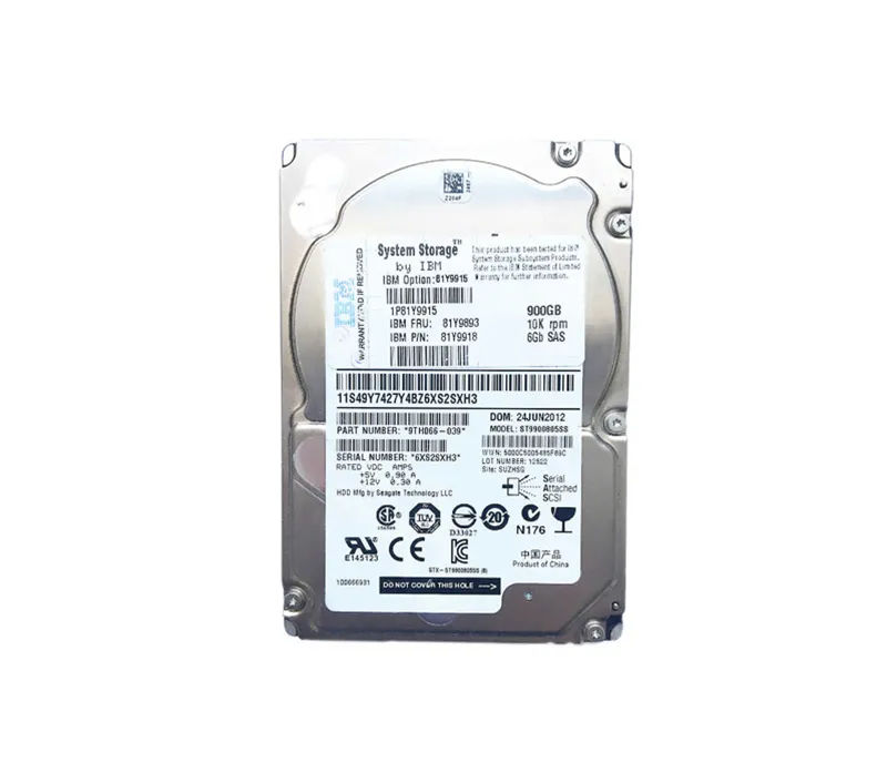 IBM 81Y9893 900GB 10K RPM SAS 6Gbps 2.5in Drive