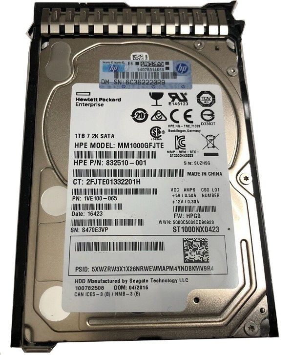 832510-001 - HPE 1TB 7200RPM SATA 2.5-Inch Hard Drive