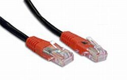 ACT UTP Cat 6 Black w. Red Boots, Cross-Over 1.5m networking cable 59.1" (1.5 m)