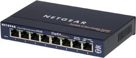 NETGEAR ProSafe™ 8 Port Gigabit (10/100/1000) Ethernet Desktop Switch (3 Pack) Unmanaged