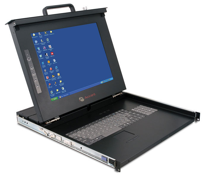 Vertiv 1U Single Rail 15-inch PS/2 only console - US keyboard and EU power cord rack console 38.1 cm (15") 1024 x 768 pixels