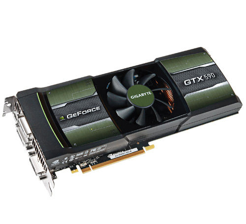 GIGABYTE GAMING GV-N590D5-3GD-B graphics card NVIDIA GeForce GTX 590 3 GB GDDR5