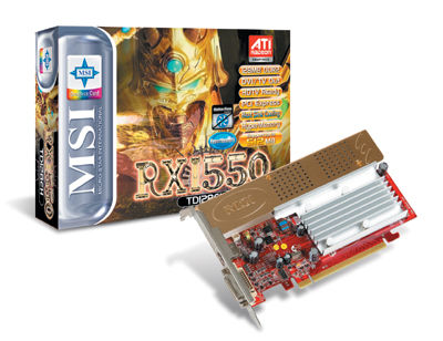 MSI RX1550-TD128EH graphics card GDDR2