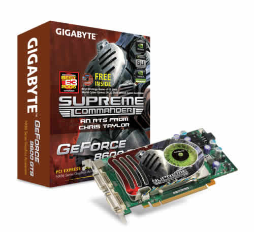 GIGABYTE GeForce 8600 GT GV-NX86S256H-B 256MB GeForce 8600 GTS GDDR3