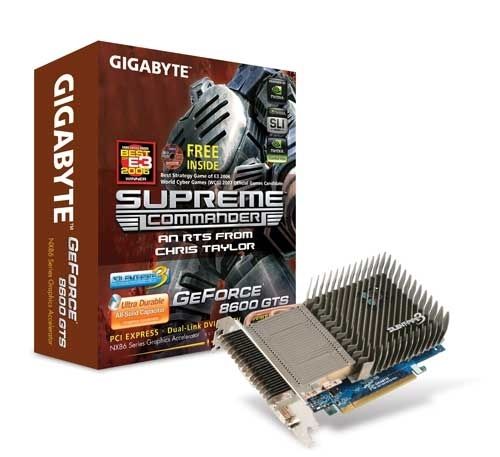 GIGABYTE GV-NX86S256H graphics card GeForce 8600 GTS GDDR3