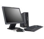 Lenovo ThinkCentre M55 Ultra Small Desktop (8795-B4G) + ThinkVision L192W Intel® Pentium® D 925 1 GB DDR2-SDRAM 160 GB Intel® GMA 3000 Windows Vista Business PC