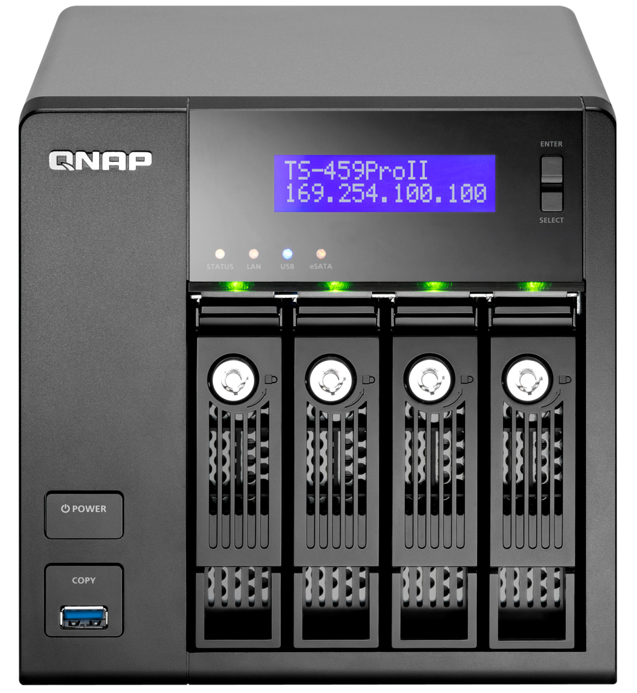 QNAP TS-459 PRO II Tower Intel Atom® D525 1 GB DDR3