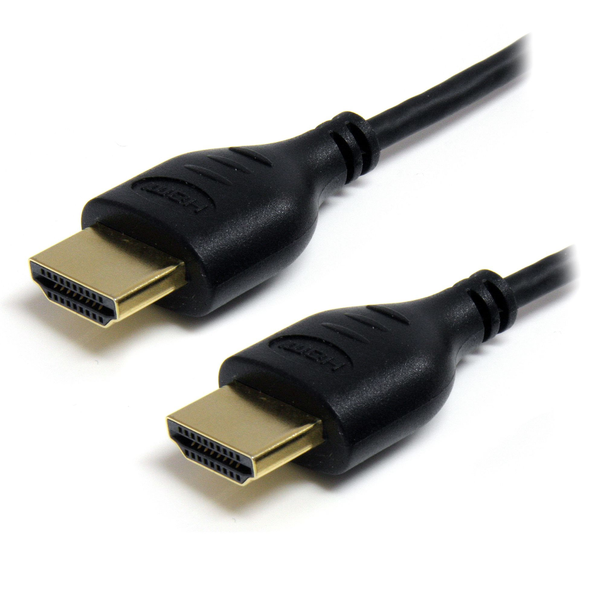 StarTech.com 91cm Slim HDMI Cable - 4K High Speed HDMI Cable with Ethernet - 4K 30Hz UHD HDMI Cord - 10.2 Gbps Bandwidth - HDMI 1.4 Video / Display Cable 36AWG - HDCP 1.4 - Thin HDMI Cable~3ft Slim HDMI Cable - 4K High Speed HDMI Cable with Ethernet - 4K 30Hz UHD HDMI Cord - 10.2 Gbps Bandwidth - HDMI 1.4 Video / Display Cable 36AWG - HDCP 1.4 - Thin HDMI Cable