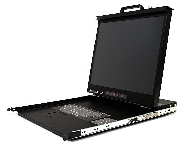 StarTech.com RKCONS2001GB rack console 51 cm (20.1") 1600 x 1200 pixels Black