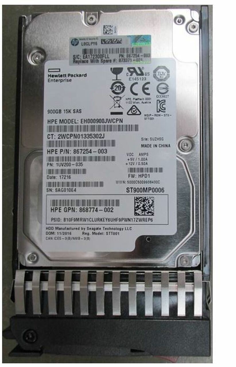 868774-002 - HPE 900GB 15000RPM SAS 2.5-Inch Hard Drive