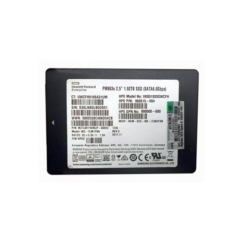 868930-001 - HPE 1.92TB 2.5 inch MLC 6Gb/s SATA Solid State Drive