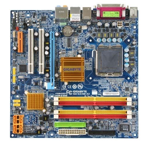 GIGABYTE GA-G33M-S2 Intel® G33 + ICH9 Chipset LGA 775 (Socket T) micro ATX
