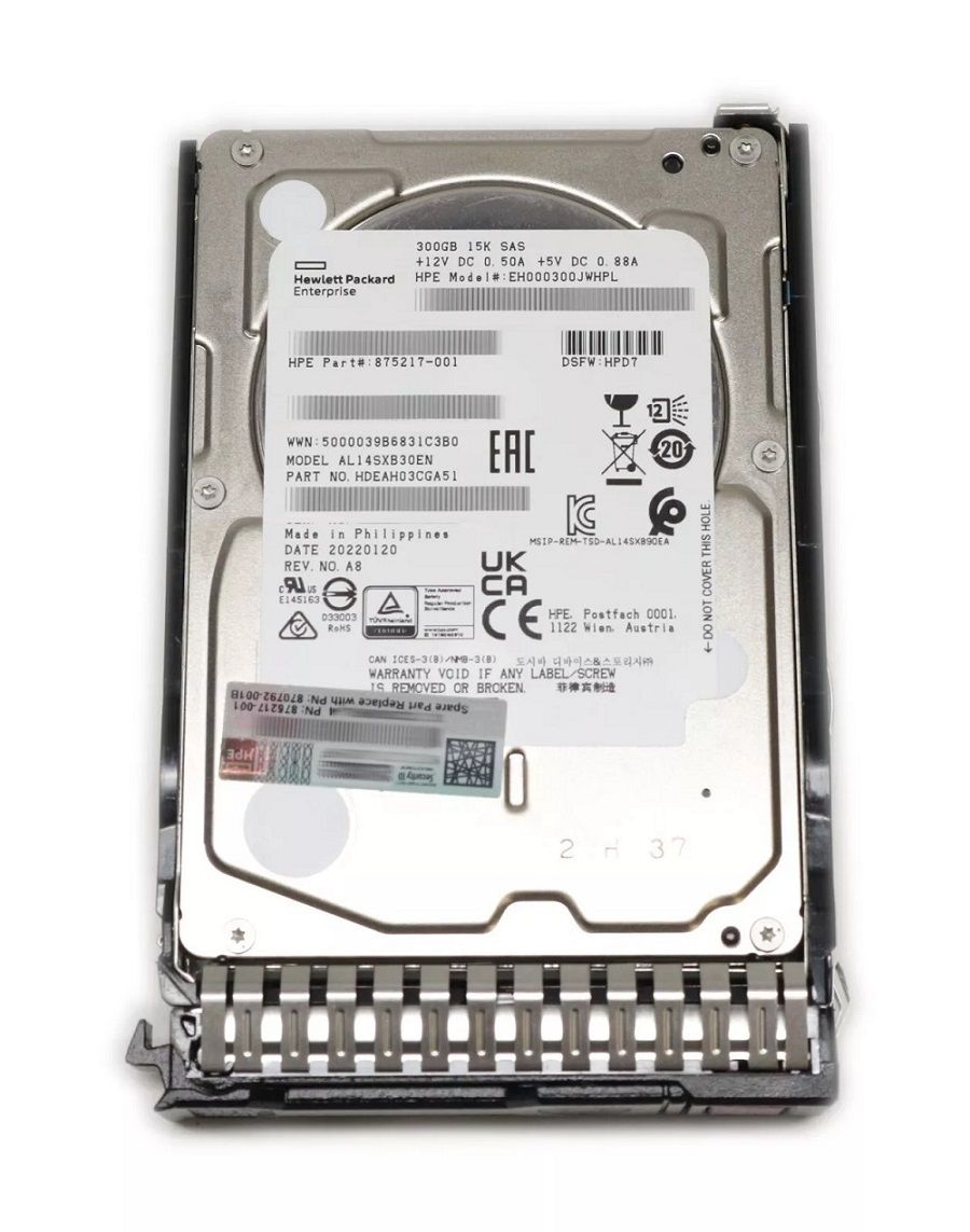 875217-001 - HPE 300GB 15000RPM SAS 2.5-Inch Hard Drive