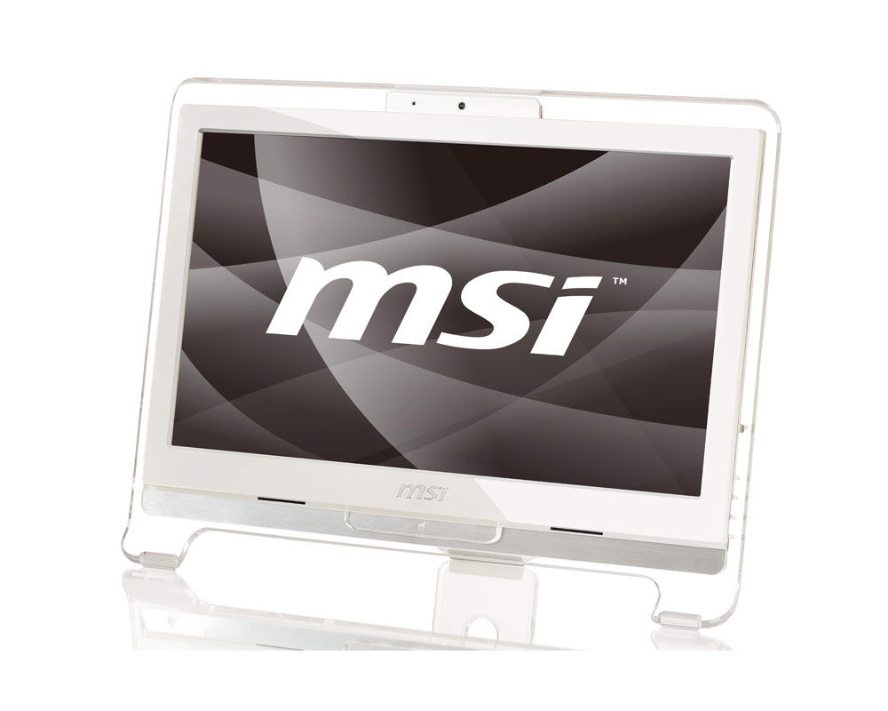 MSI Wind Top AE1920-D5223W7P Intel Atom® D525 47 cm (18.5") 1366 x 768 pixels Touchscreen All-in-One PC 2 GB DDR3-SDRAM 320 GB HDD Windows 7 Professional White
