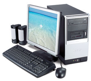 Acer Aspire T310 P4 2800 512MB 160GB QW WXP 0.5 GB DDR-SDRAM AMD Radeon 9600 PC
