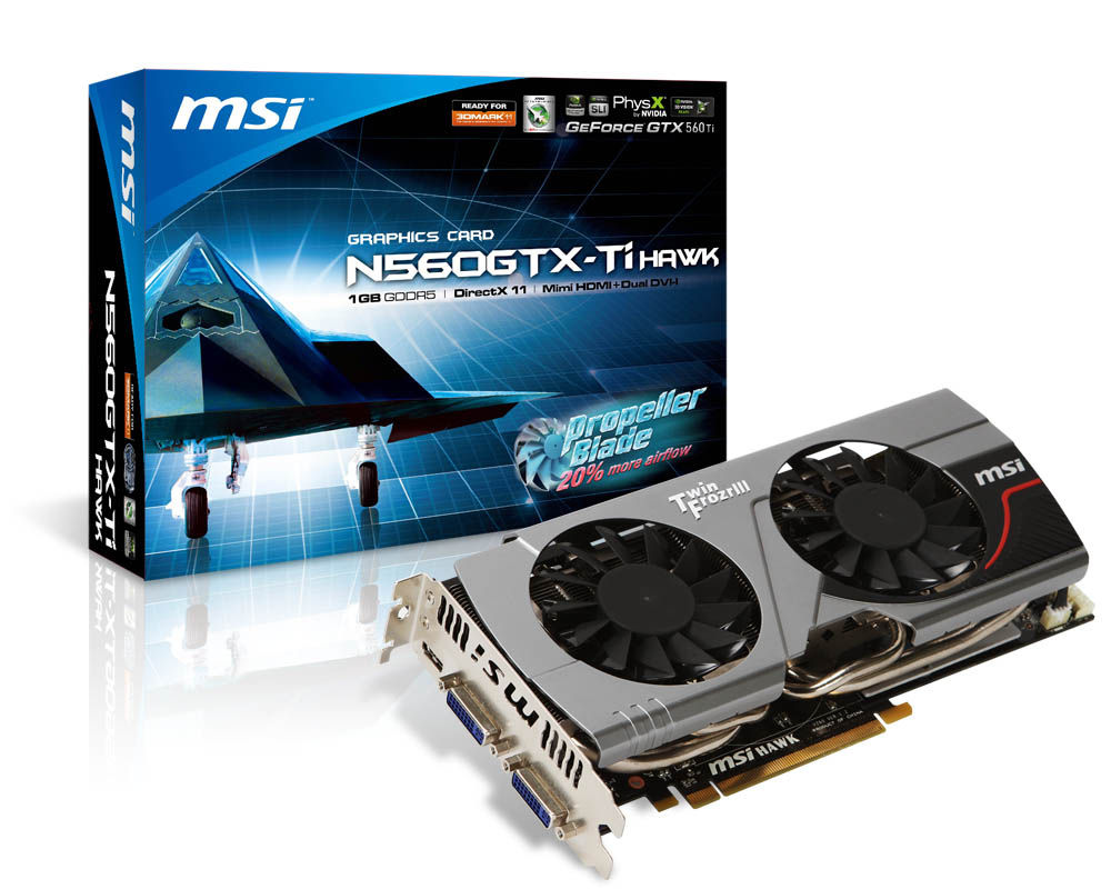 MSI V260-008R graphics card NVIDIA GeForce GTX 560 Ti 1 GB GDDR5