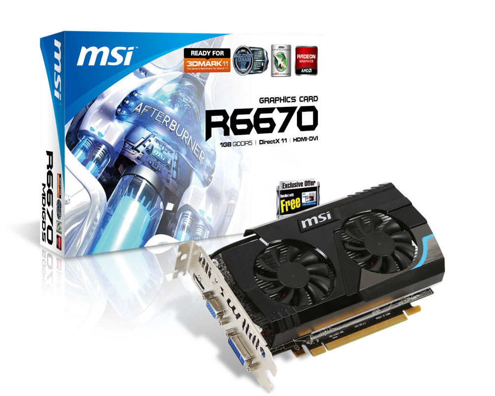 MSI V253-002R graphics card AMD Radeon HD6670 1 GB GDDR5