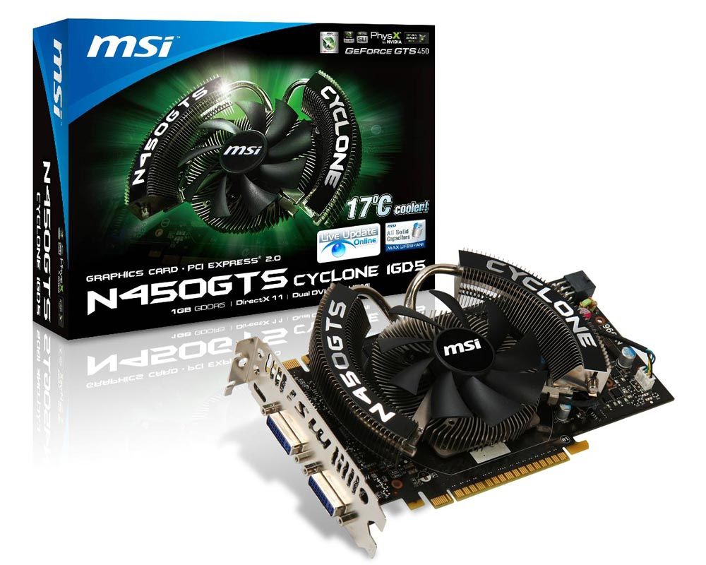 MSI V236-254R graphics card NVIDIA GeForce GTS 450 1 GB GDDR5