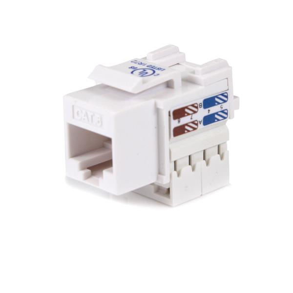 StarTech.com Cat6 RJ45 Keystone Jack White - 110 Type
