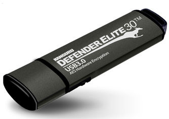 iStorage Kanguru Defender Elite30™ USB 3.0 64GB| Secure Flash Drive | FIPS 197 Certified, 256-bit AES hardware encryption (XTS Mode) | TAA Compliant|