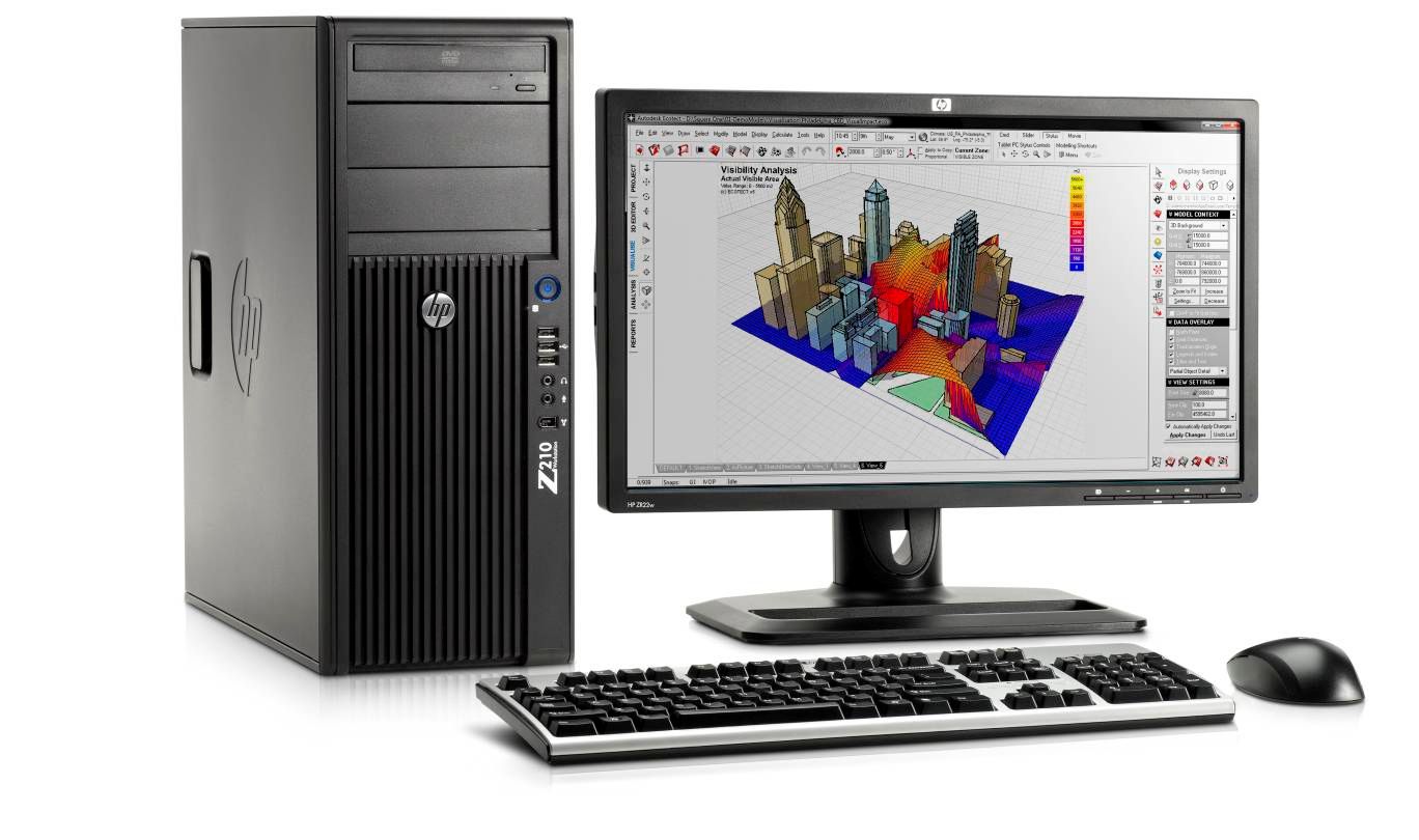 HP Z210 + LA1951g Intel® Core™ i3 i3-2100 4 GB DDR3-SDRAM Windows 7 Professional Minitower Workstation