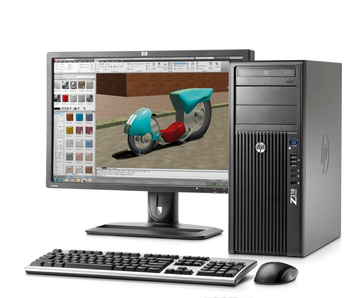 HP Z210 + ZR24w Intel® Core™ i3 i3-2100 4 GB DDR3-SDRAM Windows 7 Professional Minitower Workstation