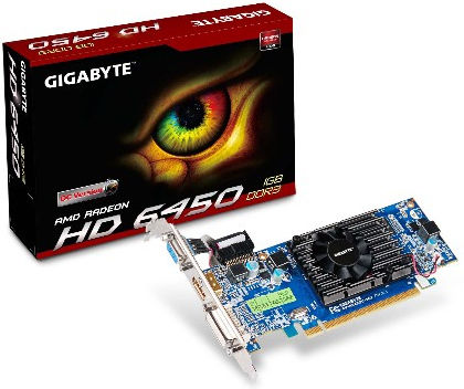 GIGABYTE GV-R645OC-1GI graphics card AMD Radeon HD6450 1 GB GDDR3