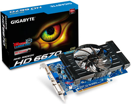 GIGABYTE GV-R667OC-1GI graphics card AMD Radeon HD6670 1 GB GDDR3