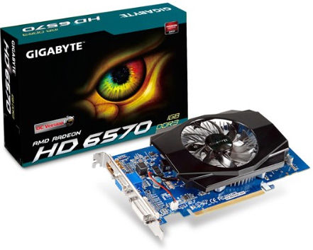 GIGABYTE GV-R657OC-1GI graphics card AMD Radeon HD6570 1 GB GDDR3