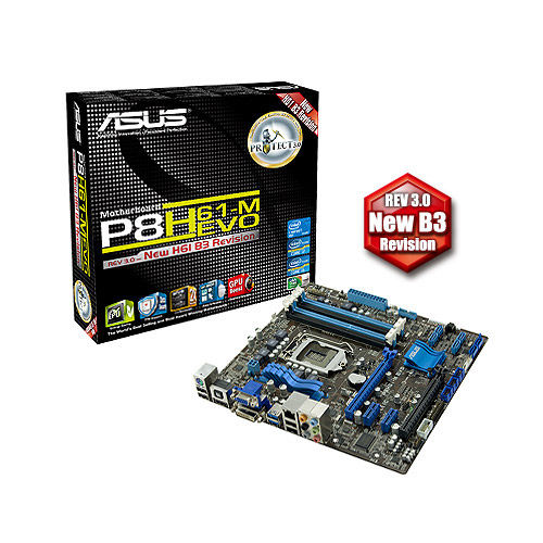 ASUS P8H61-M EVO Intel® H61 LGA 1155 (Socket H2) micro ATX