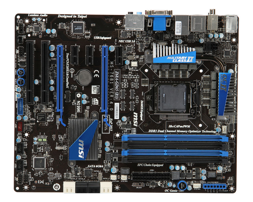 MSI Z68A-GD65 (B3) Intel Z68 LGA 1155 (Socket H2) ATX
