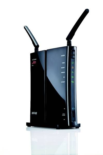 Buffalo WBMR-HP-G300H wireless router Gigabit Ethernet Black