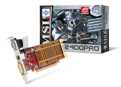 MSI RX2400PRO-TD256EH graphics card GDDR2