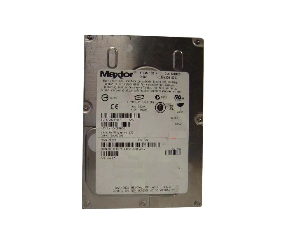 8D147J004495F - Maxtor 147.1GB 10K RPM SCSI 320MB/s 3.5-in Hard Drive