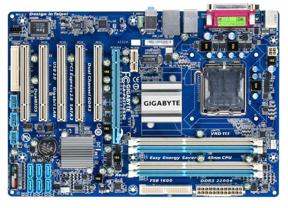 GIGABYTE GA-P45T-ES3G motherboard Intel® P45 LGA 775 (Socket T) ATX