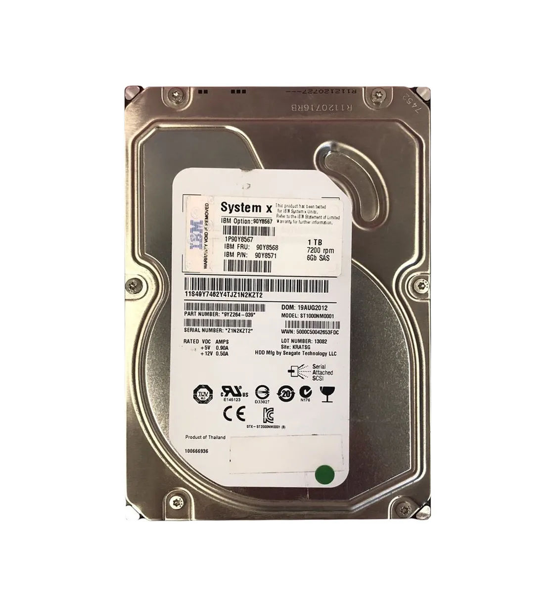 90Y8567 - IBM 1TB 7200RPM SAS 6Gb/s 3.5-in Hard Drive