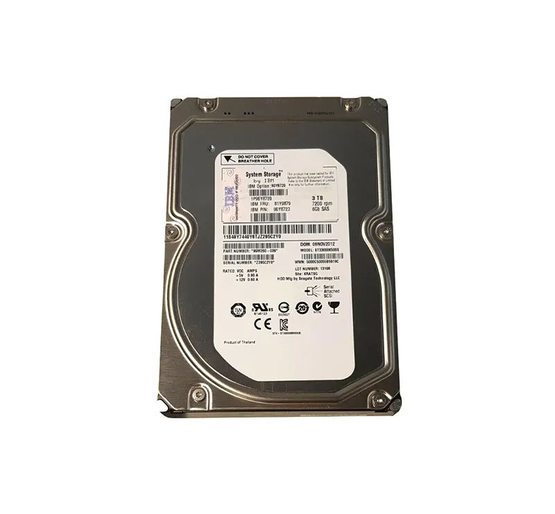 90Y8720 - IBM 3TB 7200RPM SAS 6Gb/s 3.5-in Hard Drive