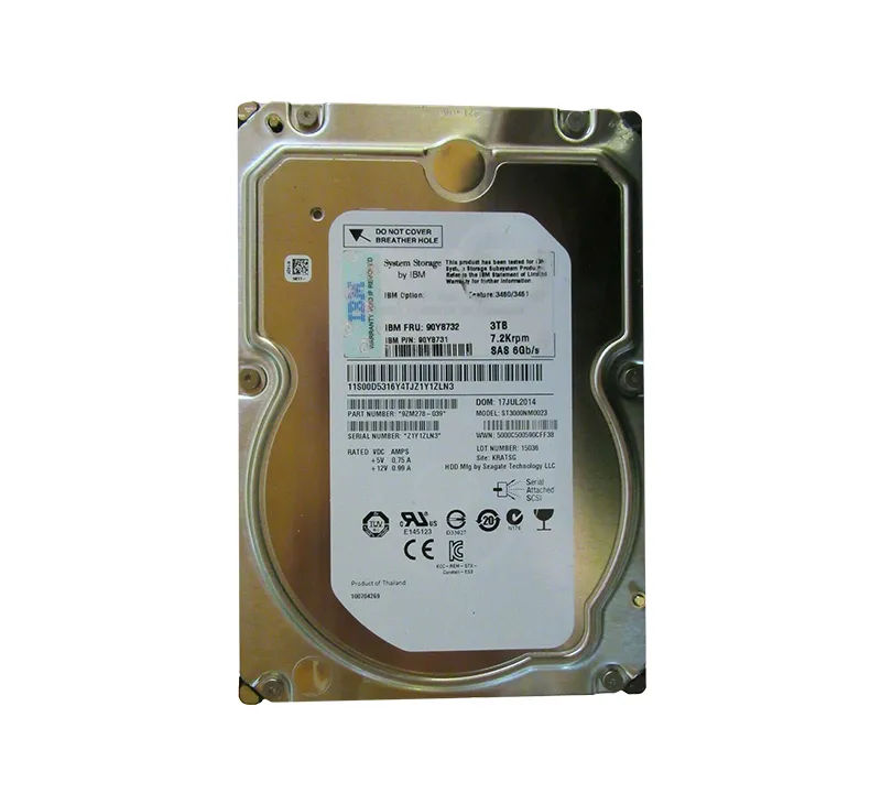 90Y8732 - IBM 3TB 7200RPM SAS 6Gb/s 3.5-in Hard Drive