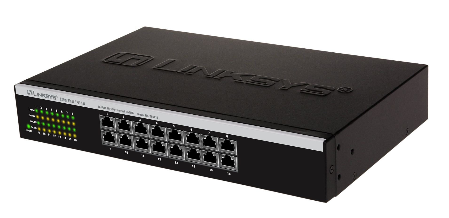 Linksys EF4116 Ethernet Switch Unmanaged Power over Ethernet (PoE) Black