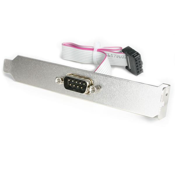 StarTech.com 9in 9 Pin Serial Male to 10 Pin Motherboard Header Slot Plate Adapter