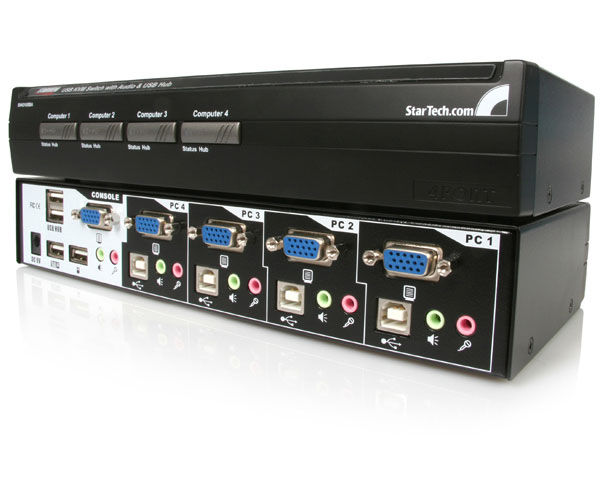 StarTech.com 4 Port USB Desktop KVM switch Black