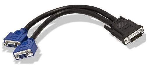 Matrox LFH60 - 2x HD15 0.3 m 2 x VGA (D-Sub) Black