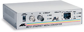 Allied Telesis 10T to 10FL (ST) Media Converter network media converter 10 Mbit/s