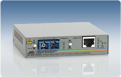 Allied Telesis 100TX to 100FX single-mode fiber (SC) media converter network media converter 100 Mbit/s