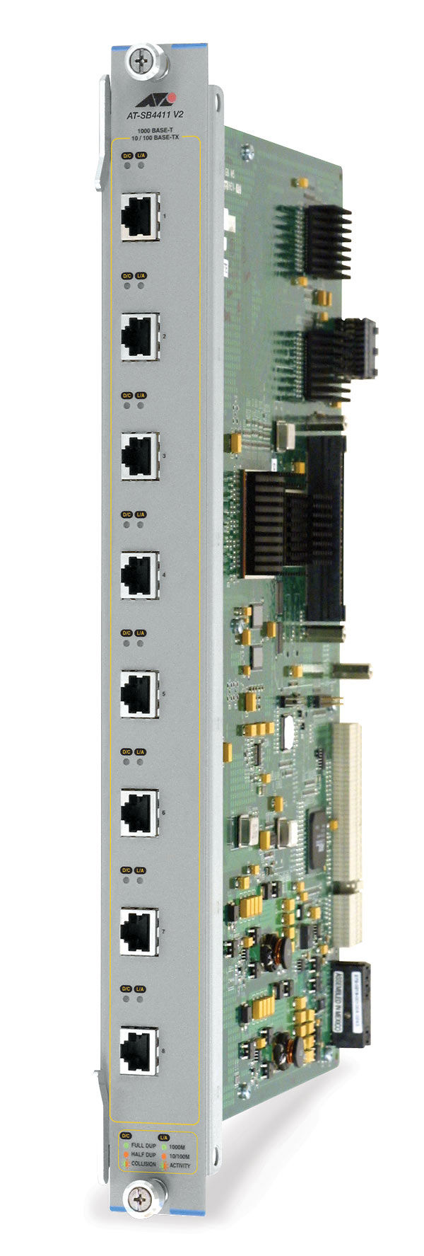 Allied Telesis 8-port 10/100/1000BASE-T Card network switch component
